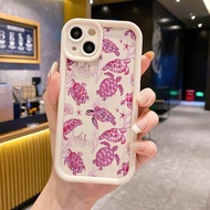 Ốp lưng điện thoại mềm họa tiết rùa biển lõm'sơn tương thích với iPhone 16/IPhone 15/XR/7P8P/P12 Pro