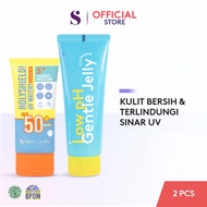 SOMETHINC [2 PCS] Kulit Bersih & Terlindungi Sinar UV (Sabun Cuci Muka dan Sunscreen Gel)