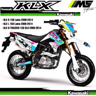 Old KLX 150 Fullbody Variation Striping Sticker Decal 2009-2014 - Old KLX L Decal - Old KLX S Decal 