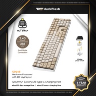 darkFlash GD108 Dual Mode Wireless 2.4G & USB Hot Swap Mechanical Keyboard (K Yellow Switch)