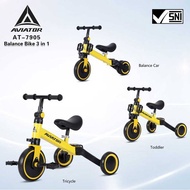 Aviator Sepeda Anak Pushbike Balance Aviator AT7905 Yellow