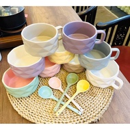 Tea cup, cereal cup, pastel diamond cup
