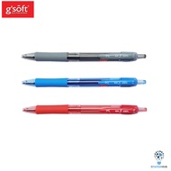 G'Soft EX5 Retractable Gel Ink Pen | Gsoft 0.5mm | Home Office School Stationery | Black Blue Red In
