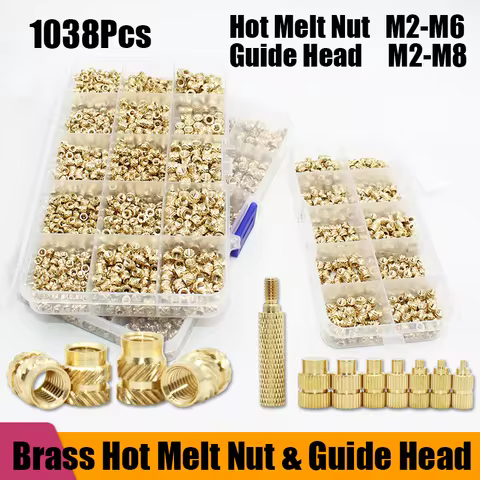 Brass Insert Nut Iron Tip Hot Melt Heat Knurled Embed Injection Copper Insertnut 3D Print Plastic So