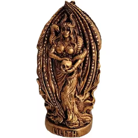 Lilith Resin Statue Gothic Lilith Sculpture for Altar and Tabletop Decoration Inspired By Norse Myth