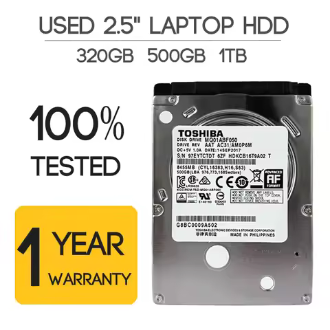 Used 2.5" 500GB Internal HDD 320GB 1TB Hard Disk Drive SATA 5400 RPM Storage Device HD for Sony Tosh