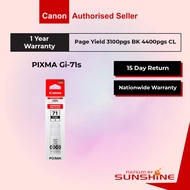 Canon GI-71 Genuine Ink Bottle - Black/Cyan/Magenta/Yellow for G1020/G2020/G3020/G3060/G2730/G3730/G