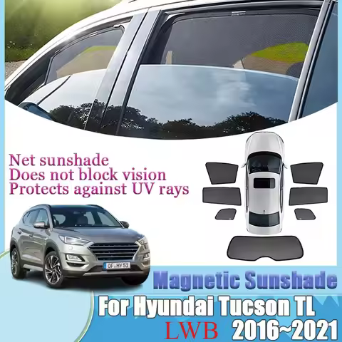 For Hyundai Tucson Accessories 2017 TL MK3 LWB 2016~2021 Blind Curtain Mesh Summer Protection Film P