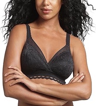 Women's Soutien-Gorge Cœur Croisé Féminin Recyclé Bra, Noir, 28E