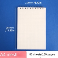 1 flip up coil notebook simple grid horizontal line vertical flip notebook A5/B5/A4 thick horizontal