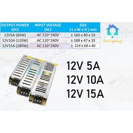 AC to DC Switching Power Supply SLIM 12V 5A / 12V 10A / 12V 15A / 12V 20A transformer LED Panel LED 