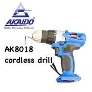 AKAIDO CORDLESS DRILL AK8018 1.3AH