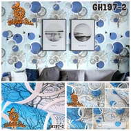 Wallpaper Dinding Stiker Walpaper Dinding GH006 / CY1047 POLKADOT BULAT HITAM PREMIUM QUALITY COD TE