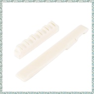 [h5bl3j6wj.ph] 1Set  Bone Bridge Saddle And Nut For 6 String Acoustic Guitar