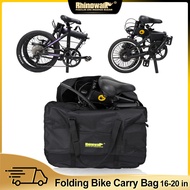 Rhinowalk 16-20 inch Folding Bike Carrying Bag Portable Bike Storage Bag For Brompton and 3Sixty Bike Transportation Case Travel Shoulder Bag Folding Bike Accessories