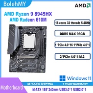 ERYING AMD Ryzen 9 7845HX/7940HX/7945HX/8945HX Motherboard DDR5 96GB PCIe 4.0 M-ATX Motherboard