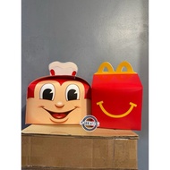 McDonalds & Jollibee Party Box (Jolly Kiddie Meal Box & Happy Meal Box) Jollibee Toy & McDonalds Toy