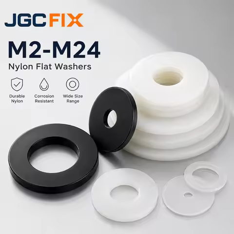 Nylon Flat Washer Spacer Ring M2-M24 White Black Insulating Plastic Gasket Insulating Spacer Isolati