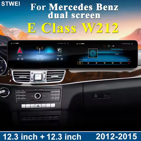 For Mercedes Benz E-Class W212 2009-2015 26inch Android14 Car Radio Multimedia Player Wireless Carpl