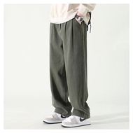 2024 Summer New Korean Style Casual Pants Trend Ins Cargo Pants for Men Trend Mens straight trousers