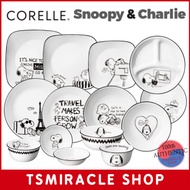 CORELLE PEANUTS Snoopy&amp;Charlie Edition Korean Type Dinnerware Collection Round Plate Dish Bowl Pasta Plate Tableware