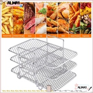 ALMA Air Fryer Rack, Multi-Layer Stackable Dehydrator Rack, High Quality Stainless Steel Cooker Multi-Layer Dehydrator Rack Kitchen Gadgets