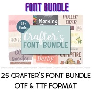 MF01 Crafter's Font Bundle (OTF and TTF) For Ipad, Procreate, Windows, Mac, Goodnotes, Photoshop, Il