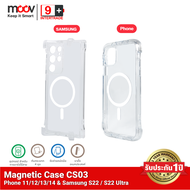 [ส่งฟรี] Moov CS03 MagCharge Magnetic Case Samsung S22 Ultra Phone 12 / 13 / 14 เคสมือถือ เคสแม่เหล็