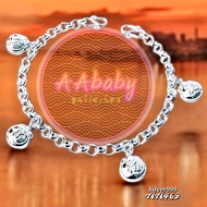 🌈AAbaby Galleries AA469 Original Baby S999 Silver Anklet Bracelet 4 Lucky Bells S999纯银福鈴宝宝小孩脚链 Ranta