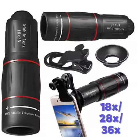 18/28/36X Mobile Phone Camera Lens Clip-On Zoom Monocular Telescope Universal Phone Camera Telephoto