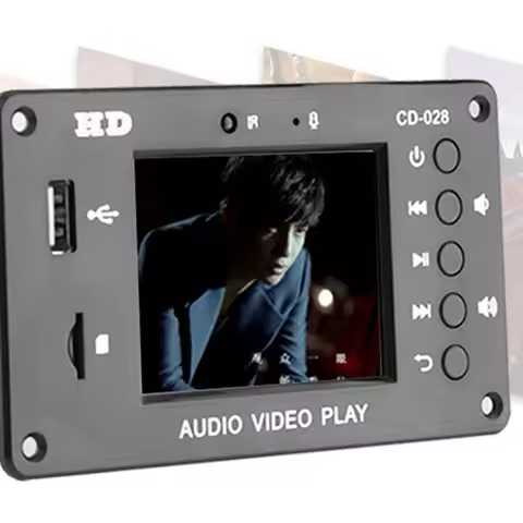 New Portable HD Car Lossless Full Format Mp5 Bluetooth 5.0 Calendar Clock Alarm Clock 2.8-Inch TFT S