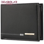 Tqdrgin85kc Short horizontal men's business short wallet, lychee pattern zipper, youth leather wallet card bag Wallets