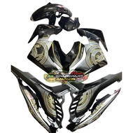 COVERSET YAMAHA Y16/ABS Y16v1 HITAM BATIK GOLD