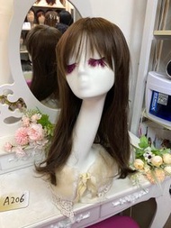 💥大特價清貨假髮 全新現貨 淺棕 斜瀏海 尾內彎假髮 no.A206