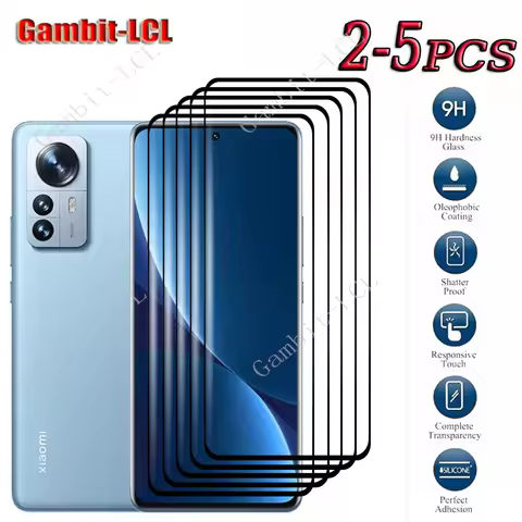 2-5PCS 3D 9H HD Curved Edge Tempered Glass For Xiaomi 12 6.28" Xiaomi12 12S 12X Xiaomi12X Xiaomi12S 