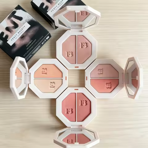 Fenty Beauty Powder Highlighter Contour Palette Long-lasting Shimmer Easy to Blend for All Skin Tone