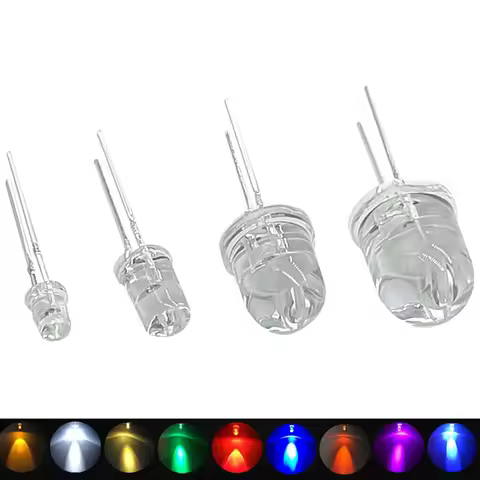 100X F3 5mm 8mm 10mm circular white, red, green, blue, yellow, pink, water clear LED ultra bright li