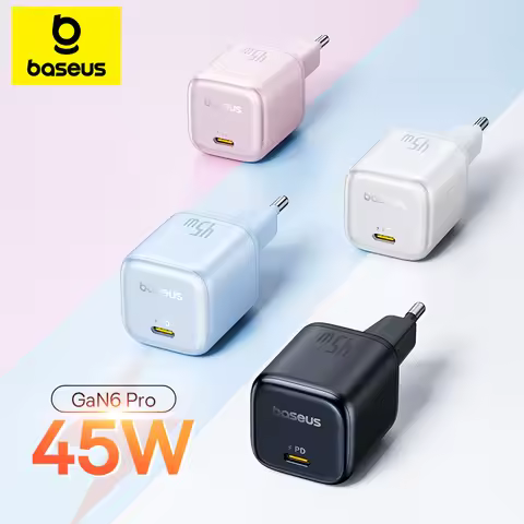 Baseus 45W PD Charger For iPhone 17 16 15 Pro Max Samsung Galaxy Fast Charger GaN Charger USB C Char