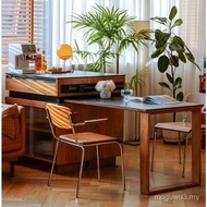 Lake Heart Slate Island Table Dining Table One Household Retractable Dining Island Cherry Wood Solid