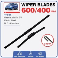 For Mazda 2 MK1 DY 2002 2003 2004 2005 2006 2007 Mazda2 Demio Front Wiper Blades Windshield Windscre