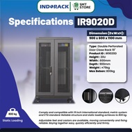 IR9020D Rack Server 20U 900mm Double Swing Perforated INDORACK Rak