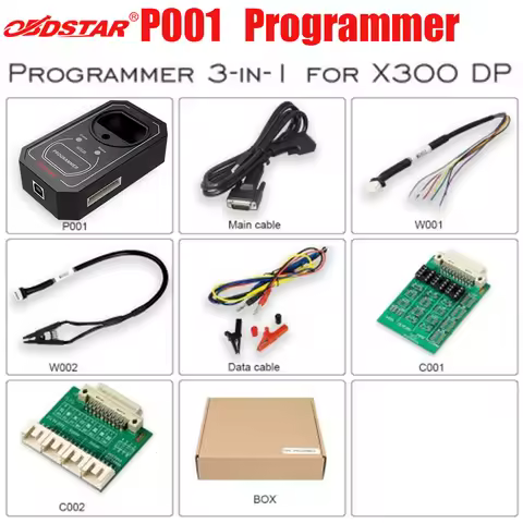 OBDSTAR P001 Programmer for X300 DP,X300 DP Plus,MK70,MS80,X300 Mini EEPROM Adapter, RFID Adapter an