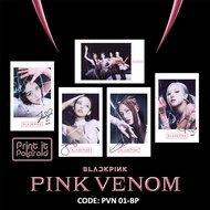 Blackpink pink VENOM Kpop POLAROID+TTD photo strip photocard Korean photo card pc lomo sign jennie jisoo lisa rose born pink ready for love black pink blink sticker deco wall album pre order