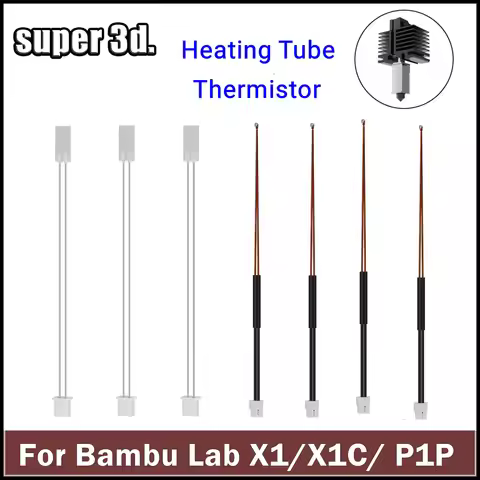 Thermistor For Bambu Lab X1/X1-Carbon P1P Heating Tube For 3D Printer Bambu Hotend Heater Cartridge 