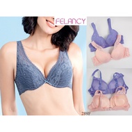 Women's Bra 3/4 Cup Wire Thick Foam FELANCY Size 34B 36B 38B Mix Lace Premium Underwear / Underwear 