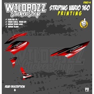 Latest cool vario 160 Striping printing (v160-4) wildbozz sticker