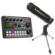 F998 Bluetooth-Compatible Sound Card with BM800 USB Microphone Set professional Studio Record Phone Computer Voice Mixing