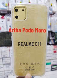 Silicon Bumper anti crak bening Case Realme C11 Anti Crak Anticrak Softcase Bening Lentur bumper rea