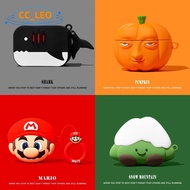 For Realme Buds T300 Case Silicone Soft Case 3D Cute Apple Whale Realme Buds T300 Shockproof Shell C