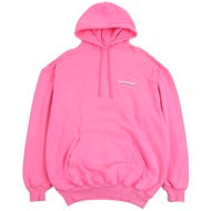 Excellent condition BALENCIAGA 578135 campaign logo print pullover sweatshirt hoodie, neon pink, siz